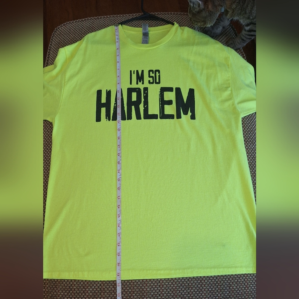Gildan Neon Yellow 'I'm So Harlem' T-Shirt - Picture 7 of 10